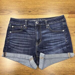 American Eagle Women’s Hi-Rise Shortie Blue Jean Shorts Size 10